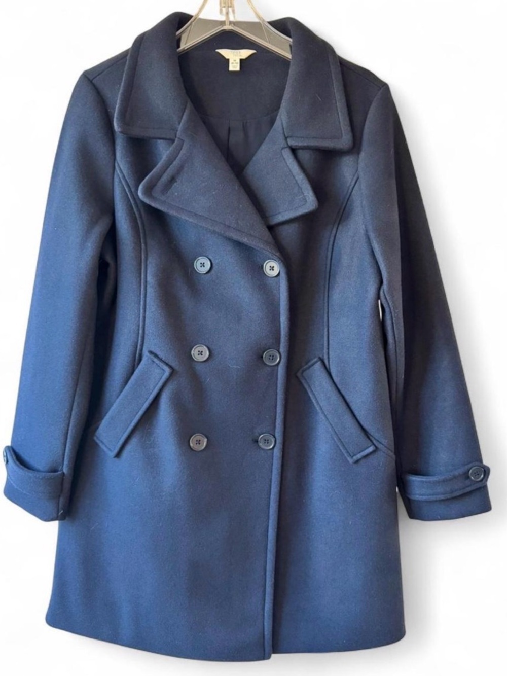 Navy Double-Breasted Peacoat​